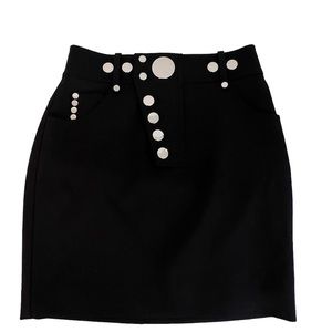 Alexander Wang black wool stretch skirt
